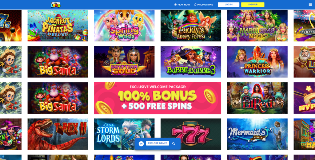 cryptoloko casino desktop screenshot